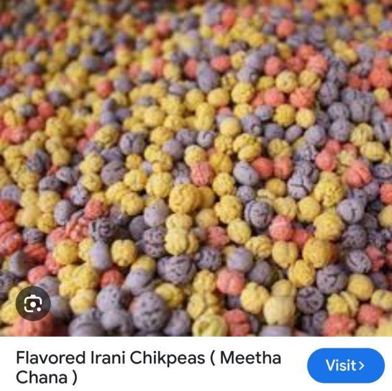Chana - Irani - Flavoured - lemon, orange, rose, chocolate میٹھے چنے ایرانی  لیمون۔ اورنج ۔ گلاب ۔ چوکلیٹ