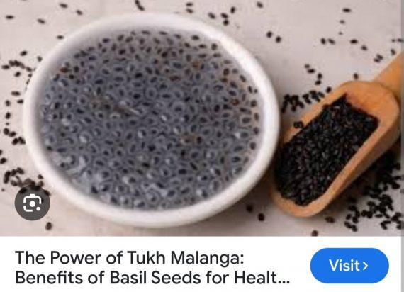 Seeds - Tukh malanga - Basil Seeds - تخم ملانگہ