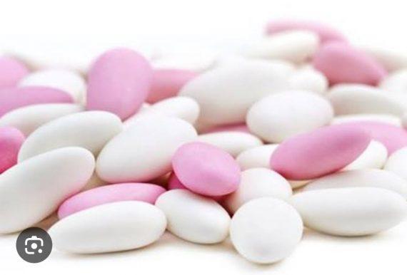 Badam - Almonds - Sugar coated - mix pastel colours - میٹھی بادام ۔ مکس رنگوں میں