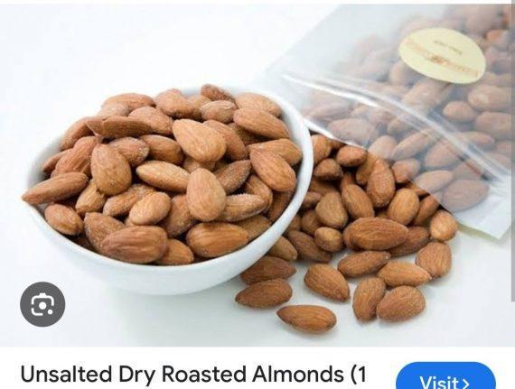 Badam - Almonds - Plain - Dry roasted - ڈرائ روسٹڈ سادہ بادام