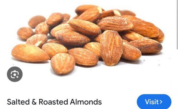Badam - Almonds - Flavoured - Salted Dry roasted - ڈرائ روسٹڈ نمکین بادام