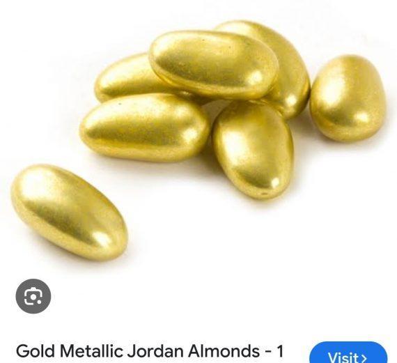 Badam - Almonds - Sugar coated - Golden میٹھی بادام ۔ گولڈن