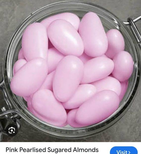 Badam - Almonds - Sugar coated - Pink - میٹھی بادام گلابی