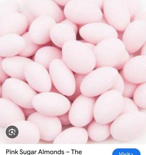 Badam - Almonds - Sugar coated - Baby Pink - میٹھی بادام بےبی پنک رنگ