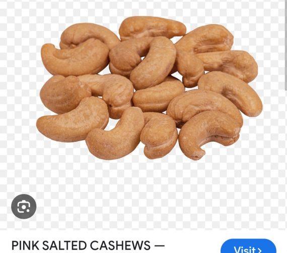 Cashews - Flavoured - Salted with Himalayan Pink Salt - نمکین کاجو پنک سالٹ